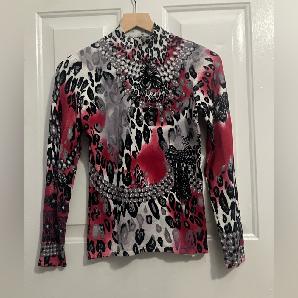 Cyrus-knit sweater, multicolor ,animal print